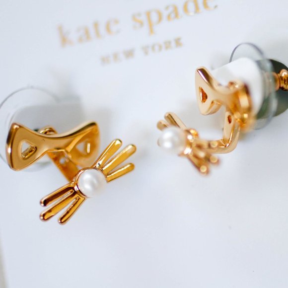kate spade GOLD Out West Cat Ears & Whiskers Earring Jacket - Picture 5 of 5